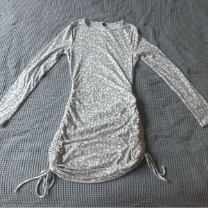 Leopard Print Long Sleeve Dress